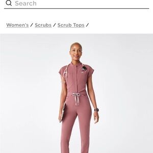 Figs Dusty Rose Jumpsuit